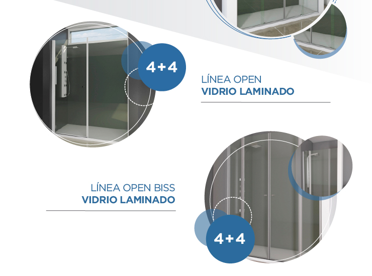 Mampara Clásica de 8mm para laminado 4+4